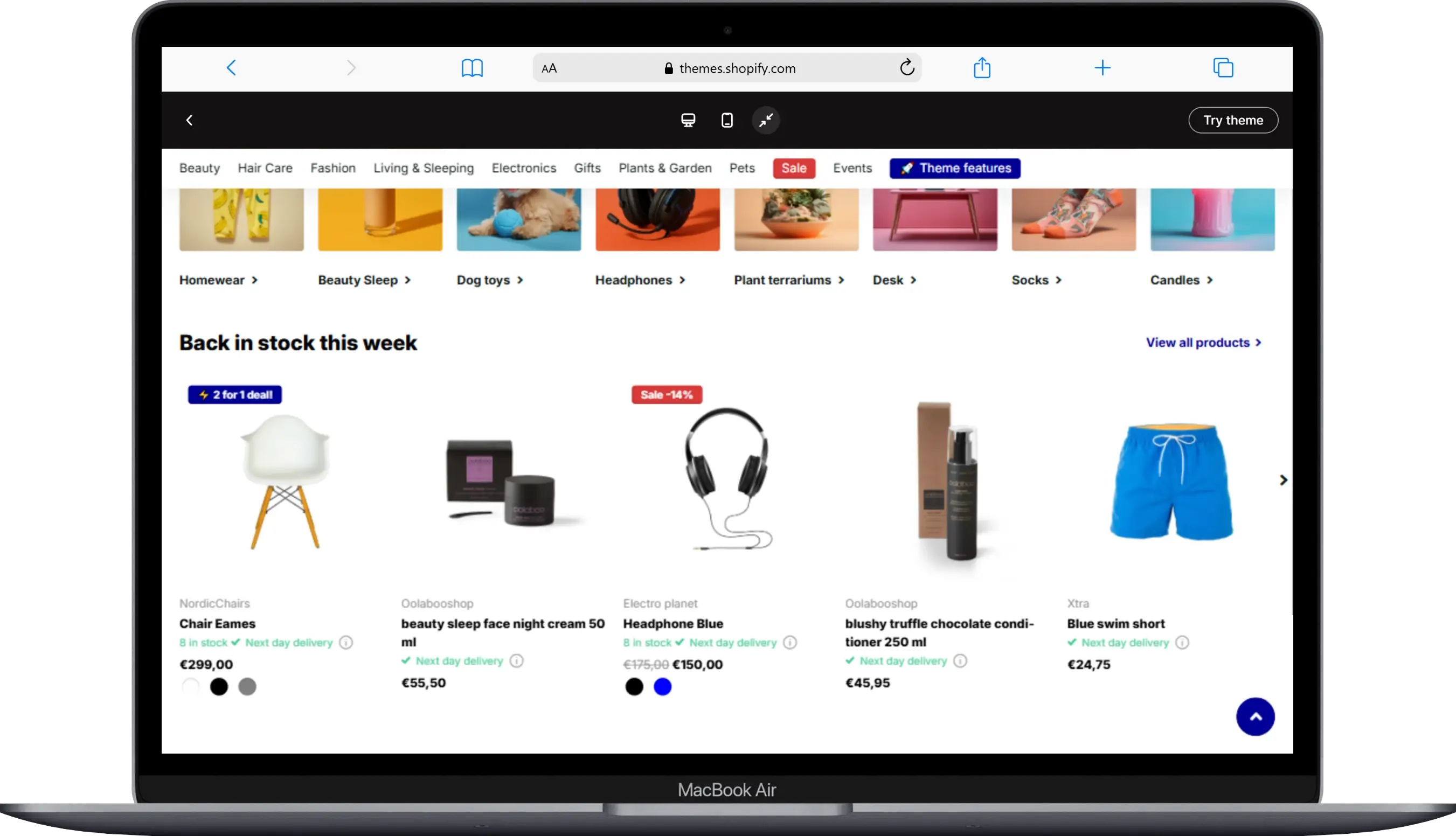 E-commerce website design example Kenya