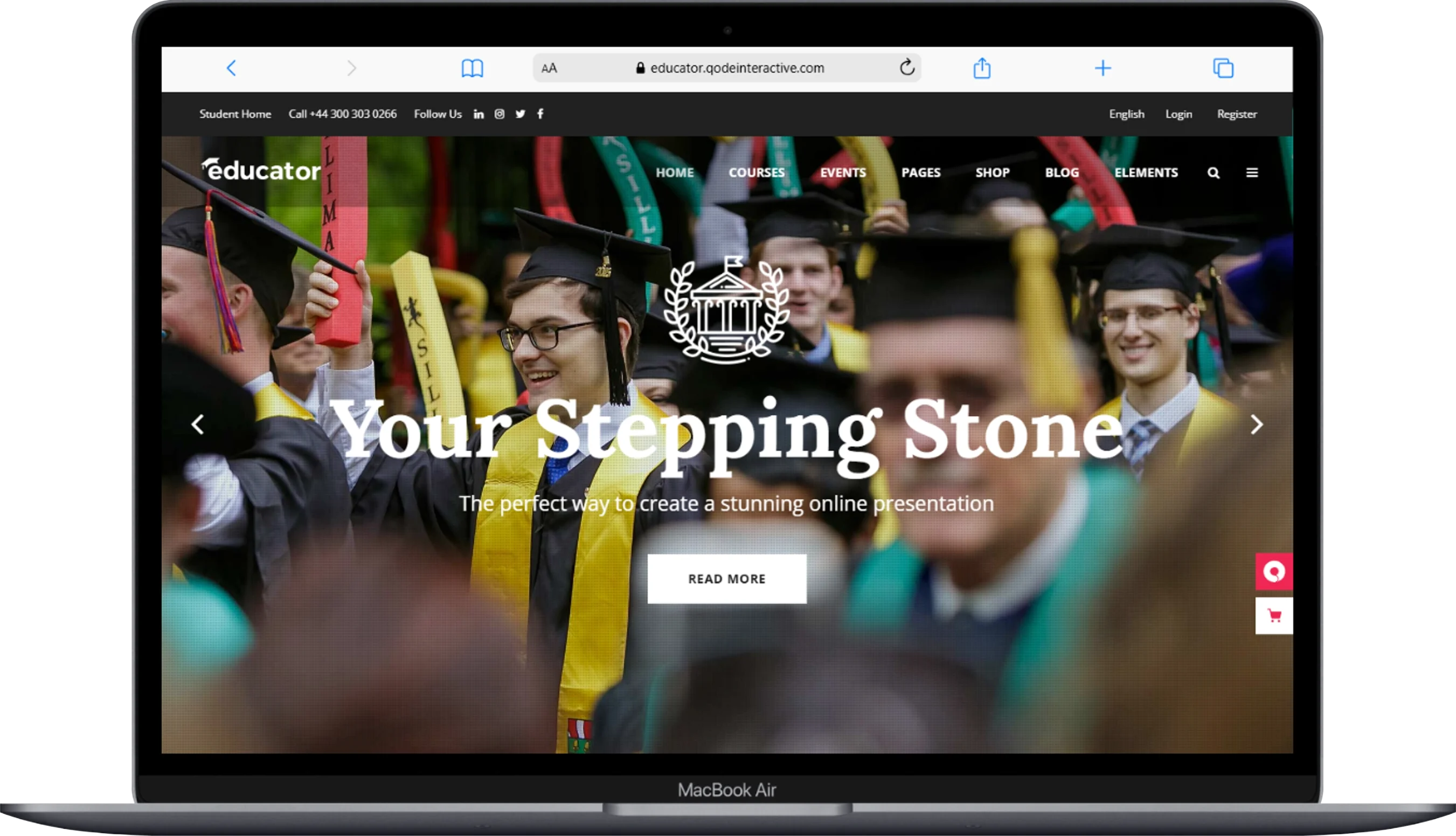 School website design example